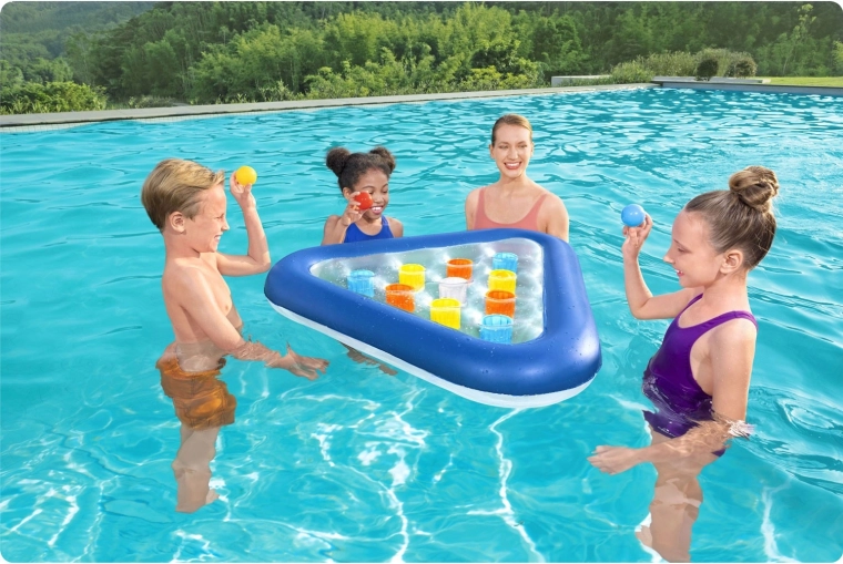 Fun right in the pool