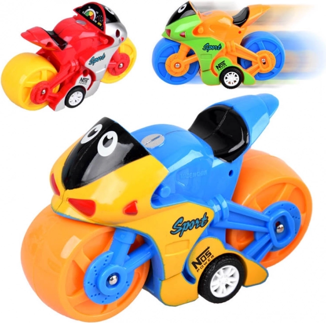 Colorful children's motorcycle for fun