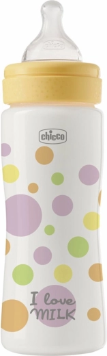 Chicco Perfect easy kūdikių buteliukas 330 ml su greitu silikoniniu srautu 4 mėn.+ mergaitėms