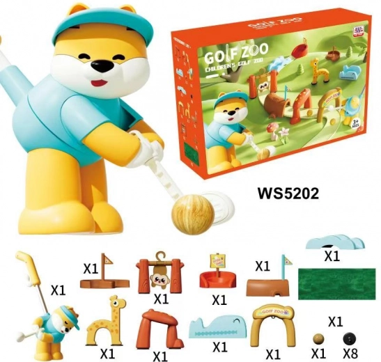 Mega golf set with animals and foam mat for kids