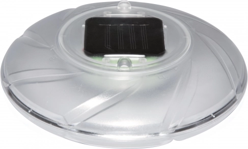 Saulės energija maitinamas plūduriuojantis LED baseino šviestuvas BESTWAY, skersmuo 18 cm