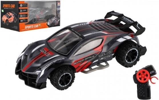 RC sportinis automobilis 2,4 GHz 20 cm, maitinamas baterijomis – Raudona