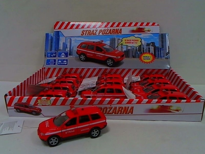 Gaisrinis automobilis 11 cm su garsu ir įgarsintomis frazėmis lenkų kalba