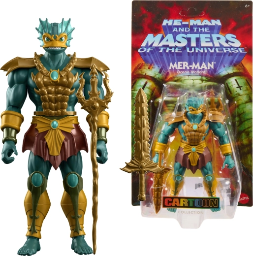 Mattel Masters of the Universe Origins Cartoon Collection 200X Tryton (Mer-Man) figure 15 cm with accessories