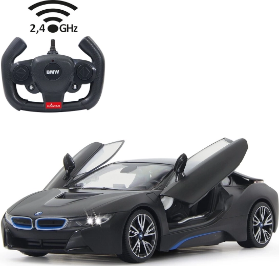 Jamara BMW i8 RC automobilis 1:14 juodas, 2,4 GHz