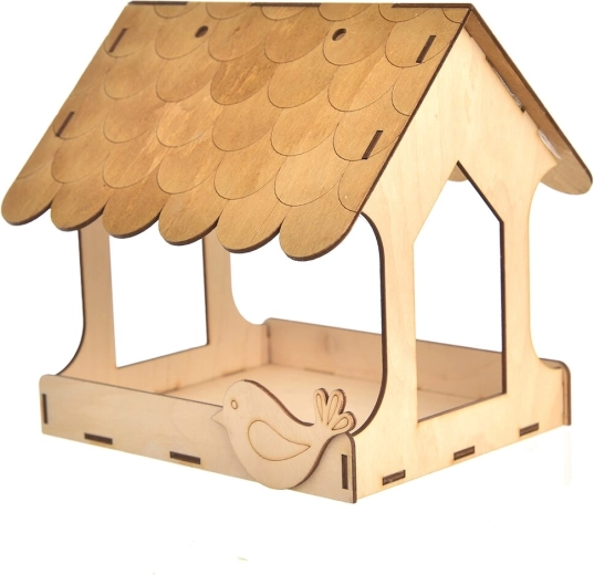 Wooden bird feeder to paint 20 × 20 cm