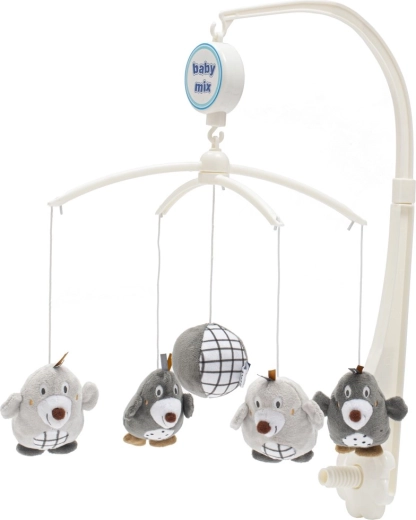 Lovelės karuselė BABY MIX Kurmis pilka