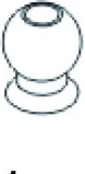 Spyruoklės antgalis su rutuliuku 7 × 8,5 mm, 4 vnt.