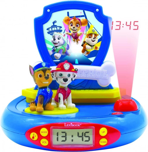 Children's Alarm Clock with Paw Patrol Projector