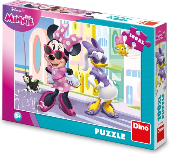 Disney Minė ir Deizė mieste – vaikiška dėlionė 100 XL dalių