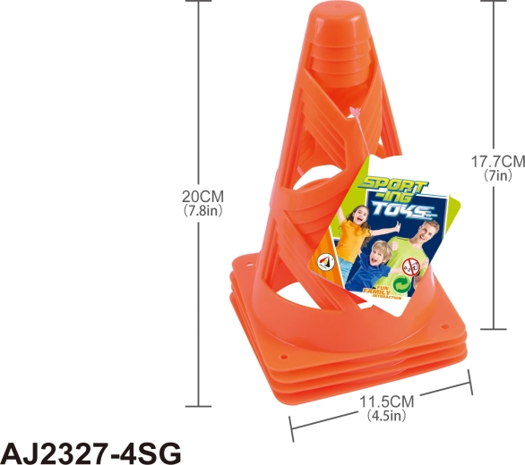 Training Cones 18 cm – Set of 4