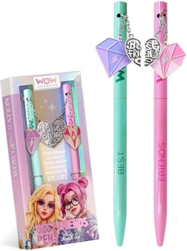 Set of Two Pens for Best Friends WOW GENERATION with Heart Charms