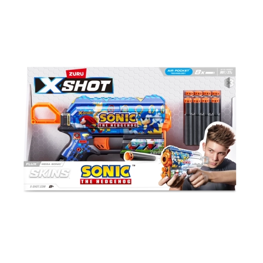 X-Shot Skins Flux Sonic the Hedgehog blasteris, įvairių rūšių