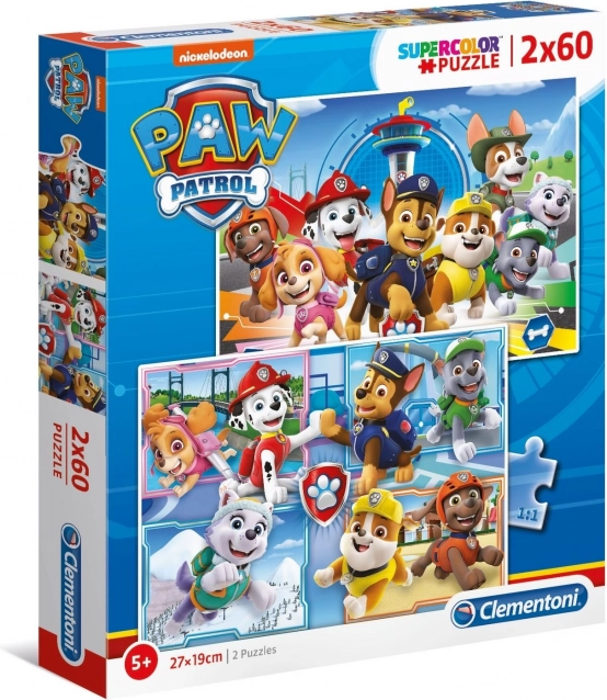 dėlionė 2×60 dalių Super Color PAW Patrol
