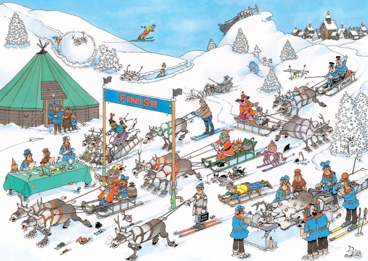 Puzzle JUMBO Reindeer Races 500 pieces