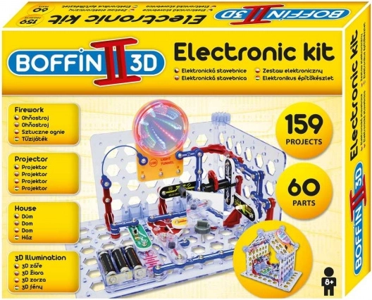 Boffin II 3D elektronikos konstruktorius su 3D efektais ir projektoriumi