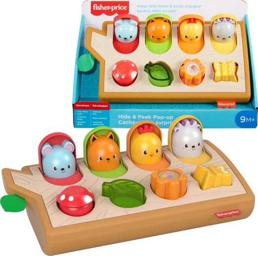 Fisher-Price Iššokantys gyvūnėliai – lavinamasis žaislas kūdikiams