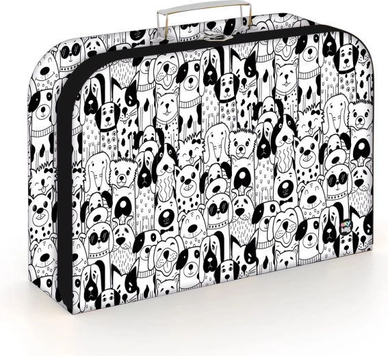 Vaikiškas laminuotas lagaminėlis „Šuniukai“ 34 cm