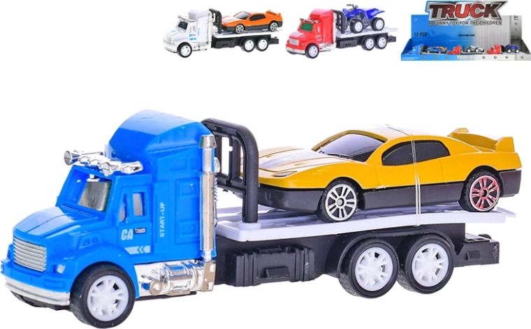 Friction-Powered Truck with Mini Vehicle 12.5 cm