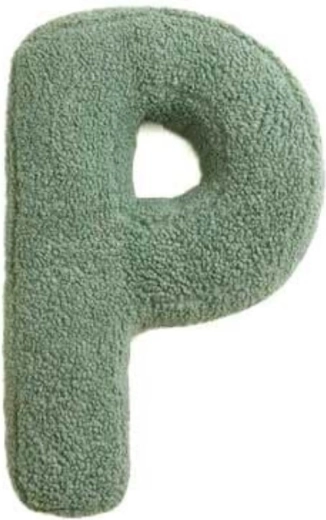 Mealini plush letter P green - 1 piece