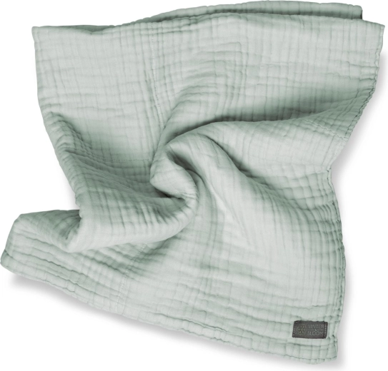 Vinter & Bloom layered organic muslin blanket sage green