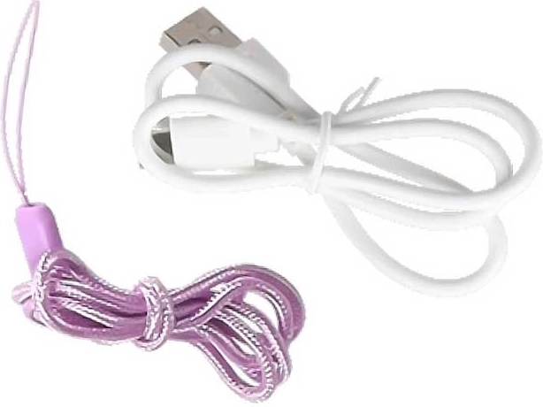 Komplekte USB‑C laidas ir virvelė ant kaklo