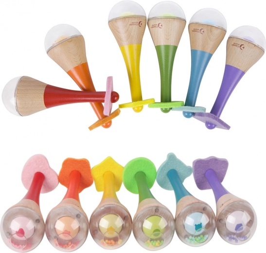 Medinis muzikinis marakasas 2-in-1 vaikams Classic World