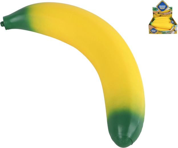 Giga spaudžiamas bananas – tempiamas antistresinis gniuždomas žaislas 37 cm