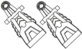Priekinė apatinė svirtis, skirta Extron 1:14 2,4 GHz - 1 vnt.