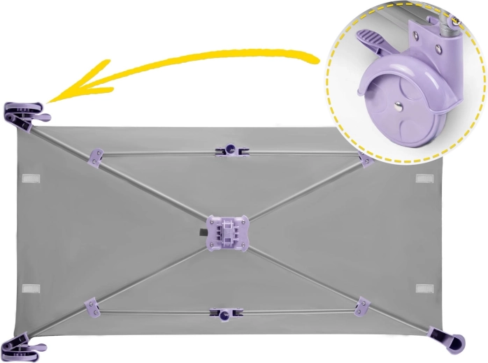 Easy to move thanks to wheels with brakes