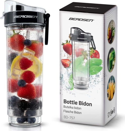 Sportinis buteliukas su gertuve (snapeliu) 570 ml BERDSEN