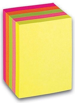 Neoninis lipnus užrašų bloknotas CONCORDE 51 × 38 mm, kubelis, 5 spalvos (300 lapelių)