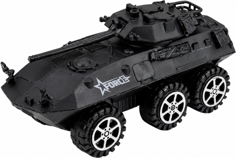 Armored personnel carrier with striking details