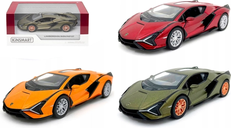 Lamborghini metalinis modelis 1:40 su užtraukiama Pull Back pavara