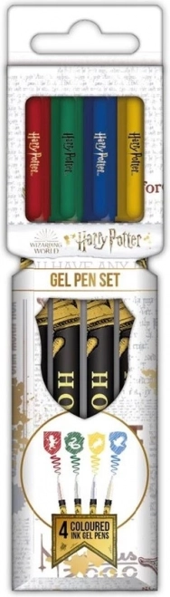 Spalvoti geliniai rašikliai HARRY POTTER – rinkinys 4 vnt.