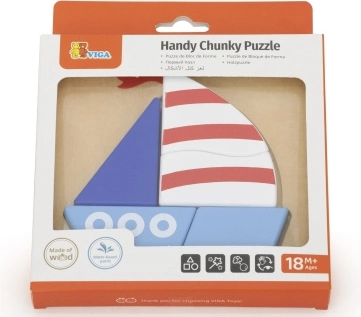 Wooden puzzle – sailboat for little ones