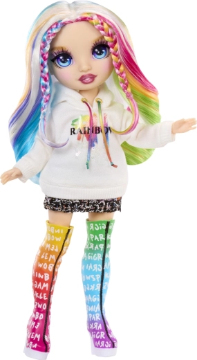 Lanksti lėlė su vaivorykštės plaukais
