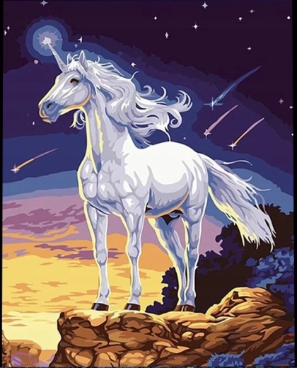 Paint by Numbers Majestic Unicorn 40 × 50 cm
