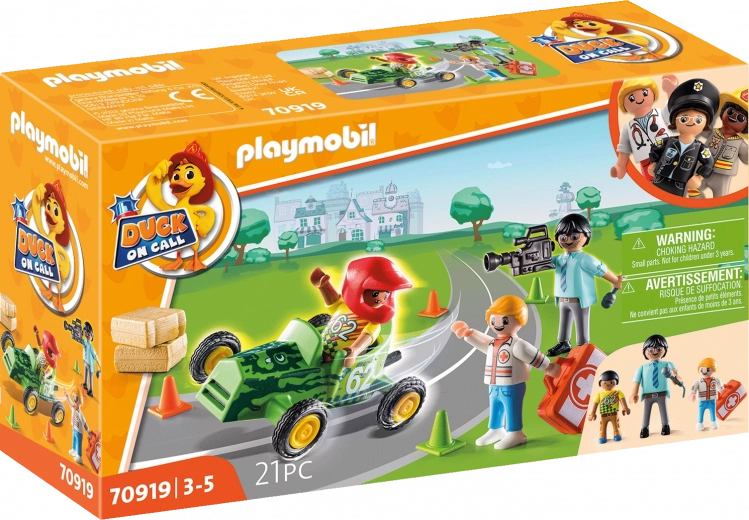 Playmobil Duck On Call Gelbėjimo akcija: pagalba lenktynininkui