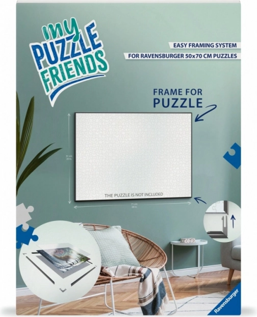 Dėlionės rėmas RAVENSBURGER My Puzzle Friends 70 × 50 cm – juodas