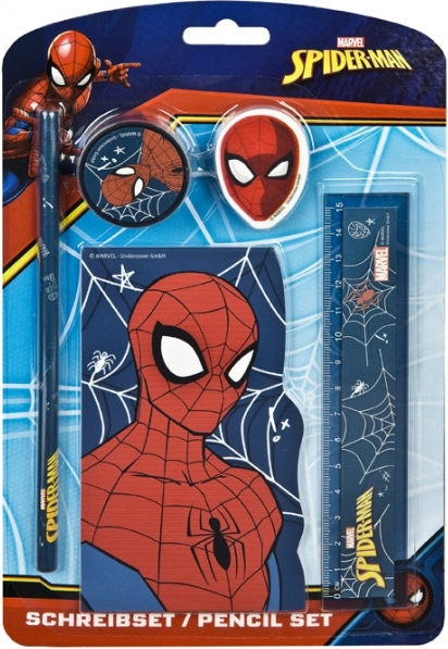 Mokyklinių priemonių rinkinys 5 vnt. su SPIDER-MAN motyvu