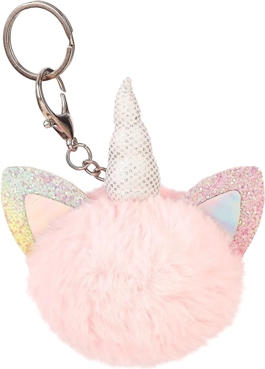 Souza! Shanice plush unicorn keychain, light pink