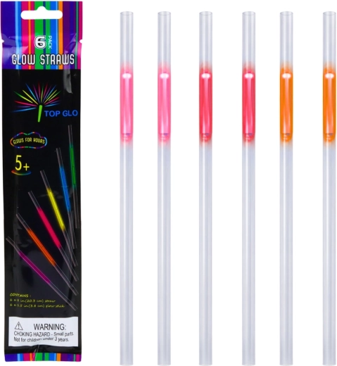 Fluorescencinės šviečiančios apyrankės tamsoje, 6 vnt.