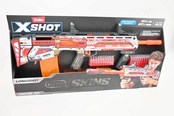 Zuru X-shot Skins Longshot blasteris su šūvio nuotoliu iki 43 m
