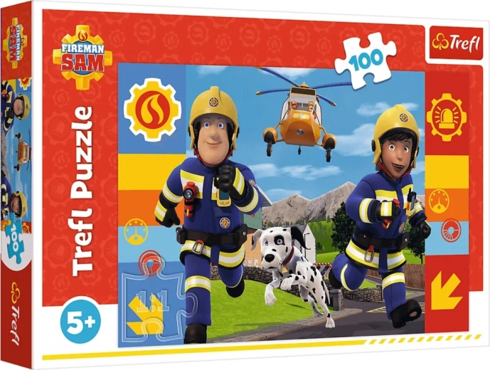 Puzzle 100 pieces – always helpful FIREMAN SAM TREFL