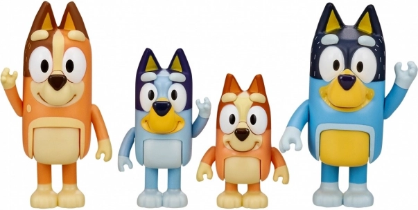 Bluey figūrėlės – šeimos 4‑pack