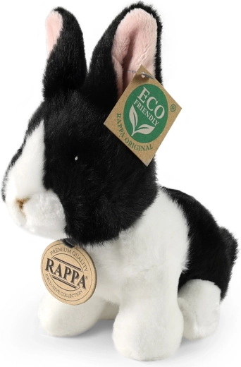 Rappa plush black-and-white sitting rabbit 16 cm