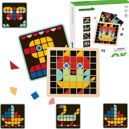 Medinė mozaika Tooky Toy Montessori