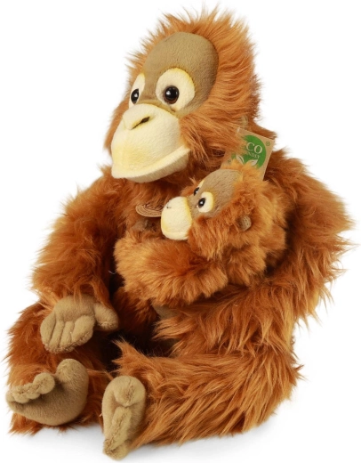 Rappa pliušinis orangutanas su jaunikliu, 28 cm, ECO-FRIENDLY