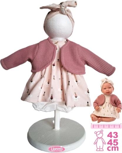 Drabužėliai kūdikiui lėlei New Born Llorens 43–45 cm
